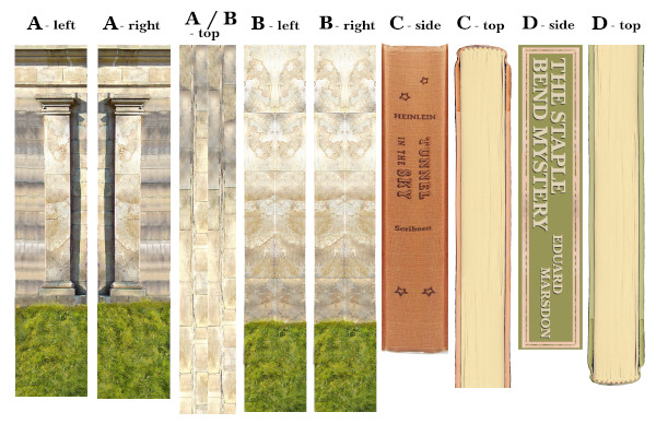 Illustration showing one section of Do-It-Yourself tunnel bookends.